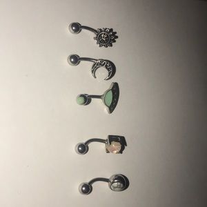 5 Belly Rings